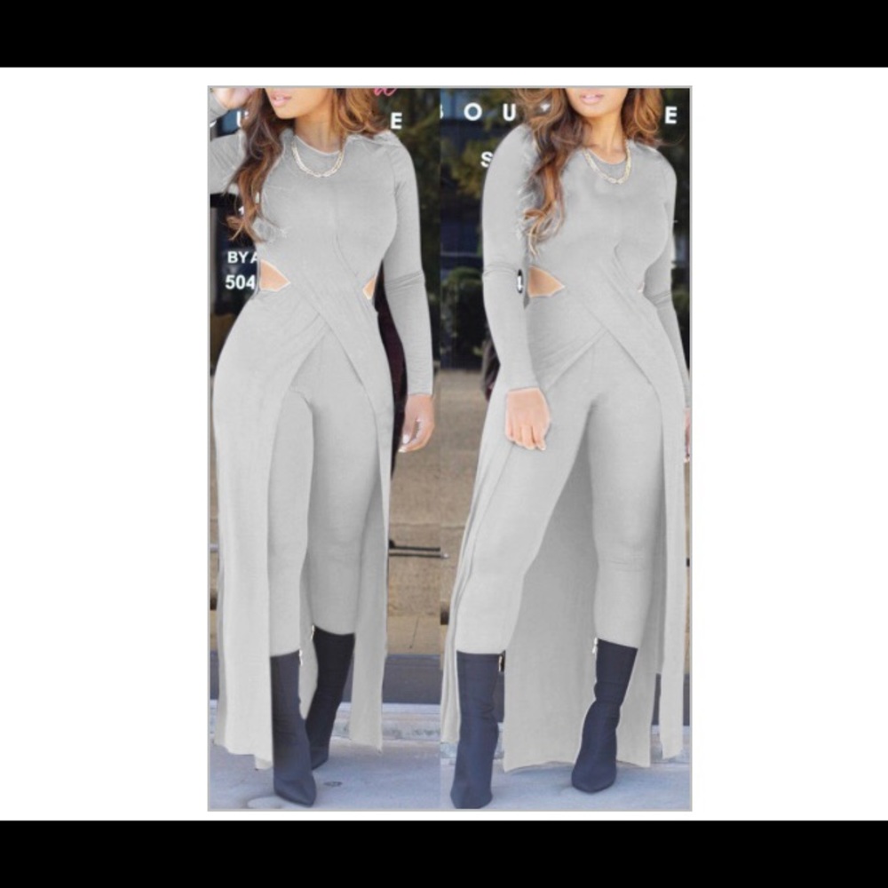 🕶🌟Brand new Goddess Gray two piece set🌟🕶